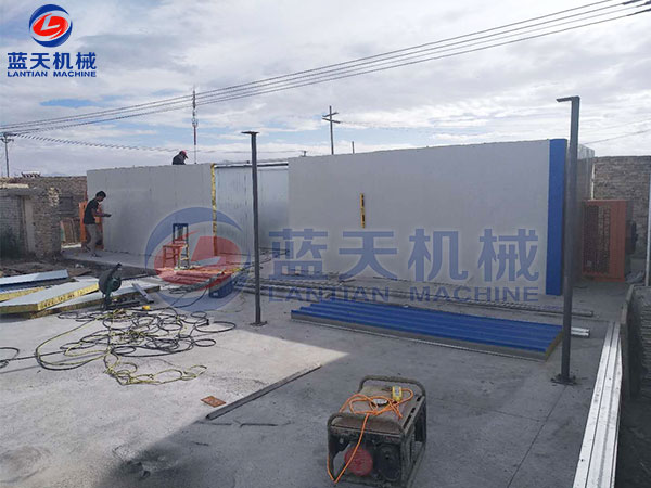 焦作溫縣鐵棍山藥烘干機安裝現場