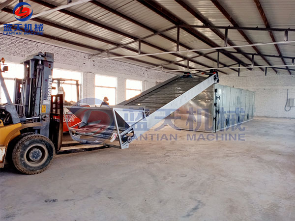 廣西桂林淮山藥帶式烘干機安裝現場